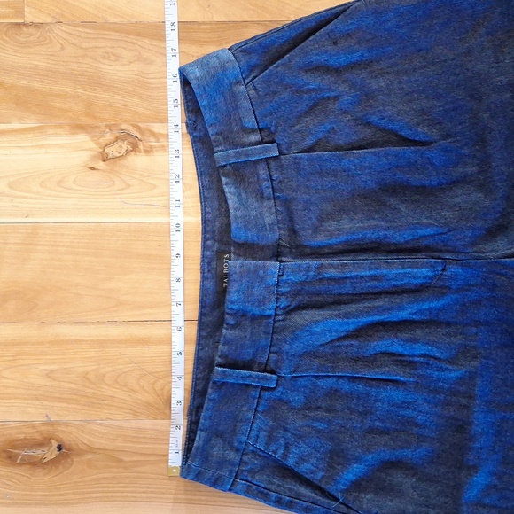 Talbots Weston Wide-leg High Waisted Pants Size 12 Blue Lyocel Cotton Old Money - Picture 7 of 13